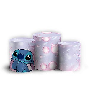 Trio Cilindro - Stitch - Sublimado 3D + Elástico