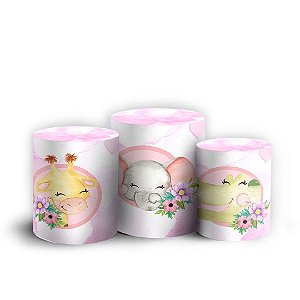 Trio Cilindro - Arca de Noe - Sublimado 3D + Elástico