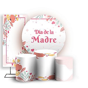 KIT Redondo Trio e Faixa - Dia de la Madre - Sublimado 3D