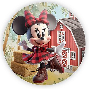 Painel Redondo - Mickey Fazendinha - Sublimado 3D