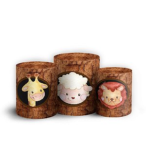 Trio Cilindro - Arca de Noe - Sublimado 3D + Elástico