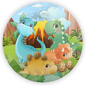 Painel Redondo - Dinossauro - Sublimado 3D