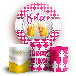 KIT Redondo e Trio - Boteco Rosa - Sublimado 3D