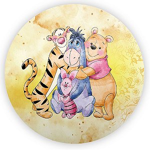 Painel Redondo - Ursinho Pooh - Sublimado 3D
