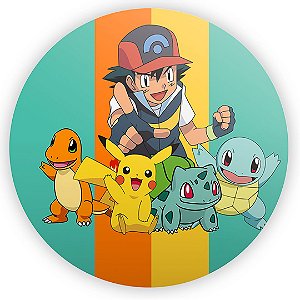 Painel Redondo - Pokemon - Sublimado 3D