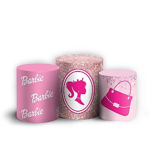 Trio Cilindro - Barbie - Sublimado 3D + Elástico