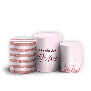 Trio Cilindro - Dia das Mães - Sublimado 3D + Elástico