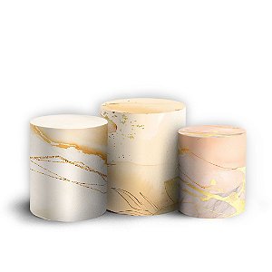 Trio Cilindro - Floral - Sublimado 3D + Elástico