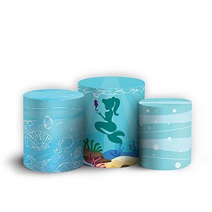Trio Cilindro - Sereia - Sublimado 3D + Elástico