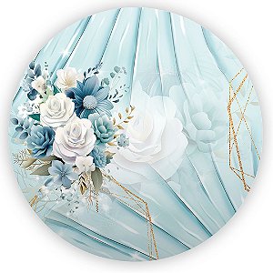 Painel de Mesa - 15 Anos Floral - Sublimado 3D
