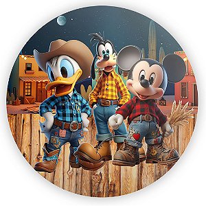 Painel de Mesa - Mickey Fazendinha - Sublimado 3D