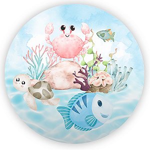 Painel de Mesa - Fundo Do Mar - Sublimado 3D
