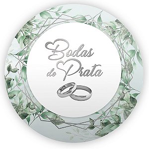 Painel de Mesa - Bodas de Prata  - Sublimado 3D