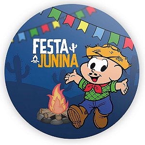 Painel Redondo - Festa Junina Turma da Monica - Sublimado 3D