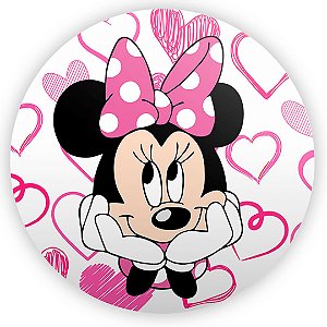 Painel de Mesa - Minnie Rosa - Sublimado 3D