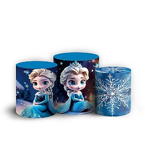 Trio Cilindro - Frozen - Sublimado 3D + Elástico