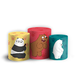 Capas Trio Cilindro Sublimado Vest Facil - Ursos Sem Curso