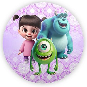Painel Redondo - Monstros SA - Sublimado 3D
