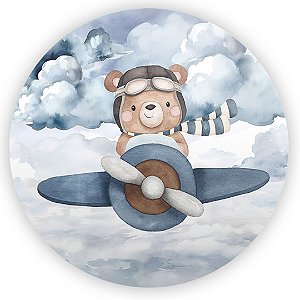 Painel de Mesa - Ursinho Aviador - Sublimado 3D