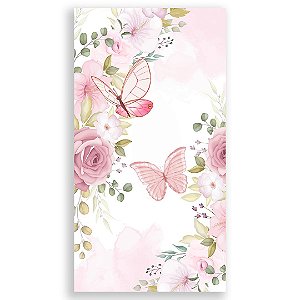 Faixa Lateral - Borboleta Rosa - Sublimado 3D