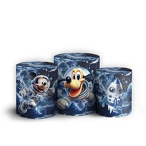 Trio Cilindro - Mickey Astronauta - Sublimado 3D + Elástico