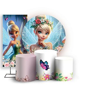 KIT Redondo Trio e Faixa - Tinker Bell - Sublimado 3D