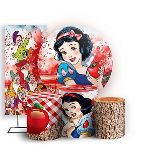 KIT Redondo Trio e Faixa - Branca De Neve - Sublimado 3D