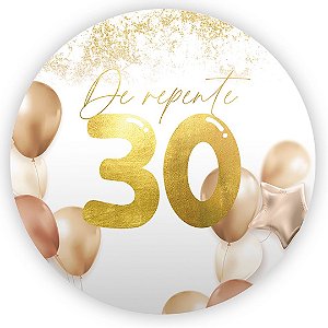 Painel de Mesa - 30 Anos - Sublimado 3D