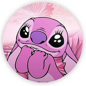 Painel de Mesa - Lilo E Stitch Rosa - Sublimado 3D