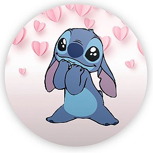 Painel de Mesa - Lilo E Stitch Rosa - Sublimado 3D