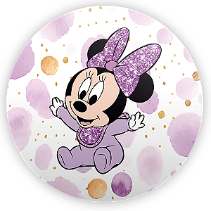 Painel de Mesa - Minnie Lilas - Sublimado 3D