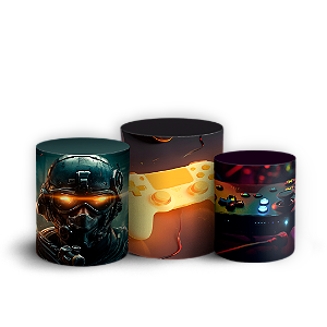 Trio Cilindro - Gamer - Sublimado 3D + Elástico