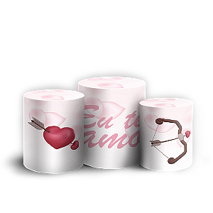 Trio Cilindro - Dia Dos Namorados - Sublimado 3D + Elástico