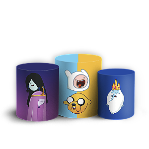 Trio Cilindro - Hora de Aventura - Sublimado 3D + Elástico