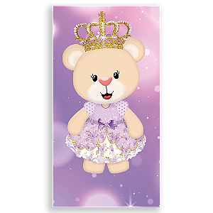 Faixa Lateral - Ursinha Lilas - Sublimado 3D