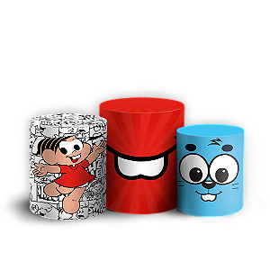 Trio Cilindro - Turma Da Monica - Sublimado 3D + Elástico