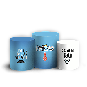 Trio Cilindro - Dia dos Pais  - Sublimado 3D + Elástico