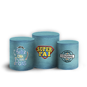 Trio Cilindro - Dia dos Pais  - Sublimado 3D + Elástico