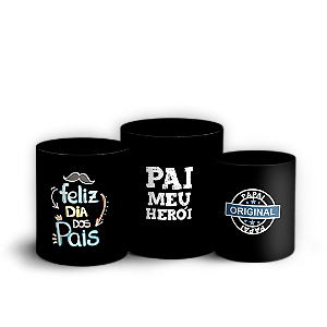 Trio Cilindro - Dia dos Pais - Sublimado 3D + Elástico