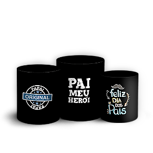 Trio Cilindro - Dia dos Pais - Sublimado 3D + Elástico