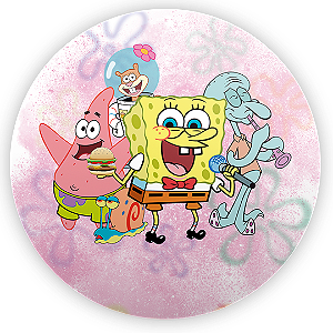 Painel Redondo - Bob Esponja - Sublimado 3D
