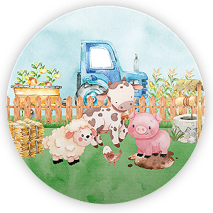 Painel de Mesa - Fazendinha - Sublimado 3D