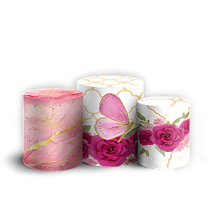 Trio Cilindro - 15 Anos - Sublimado 3D + Elástico