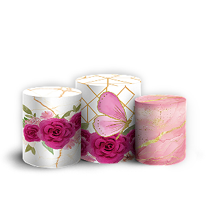 Trio Cilindro - 15 Anos - Sublimado 3D + Elástico