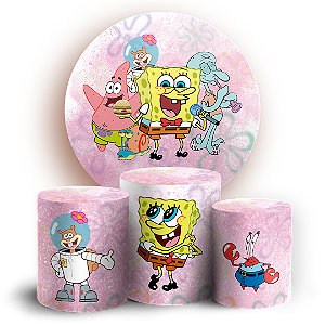 KIT Redondo e Trio - Bob Esponja - Sublimado 3D