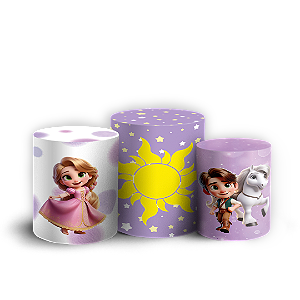 Trio Cilindro - Enrolados - Sublimado 3D