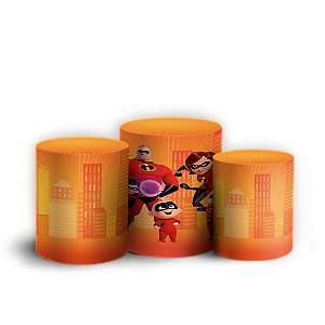 Trio Cilindro - Os Incriveis - Sublimado 3D