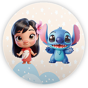Painel de Mesa - Lilo e Stitch - Sublimado 3D