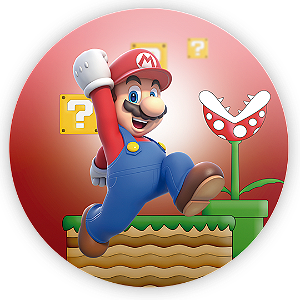 Painel de Mesa - Super Mario  - Sublimado 3D