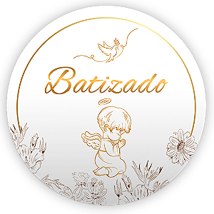 Painel Redondo - Batizado - Sublimado 3D